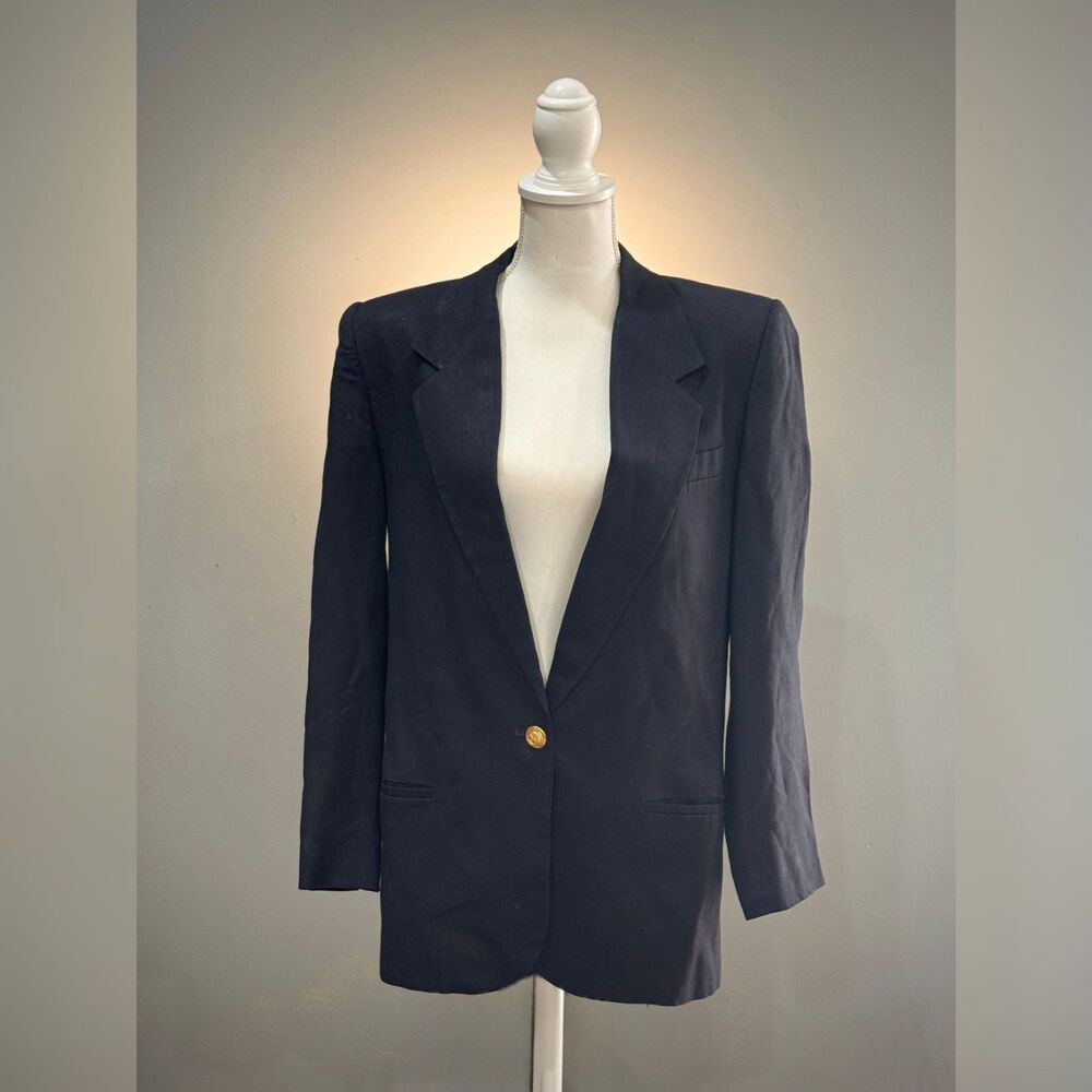 Women's Navy Talbots Vintage Suit Jacket/Blazer Size 8 VGUC